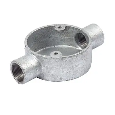 Read more on Green Brook 25G2N | Norslo 25mm Malleable Iron Galvanised Through Conduit Box