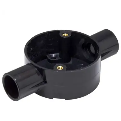Read more on Marshall Tufflex 2MRB3BK | 20mm PVC Conduit Through Box, Black
