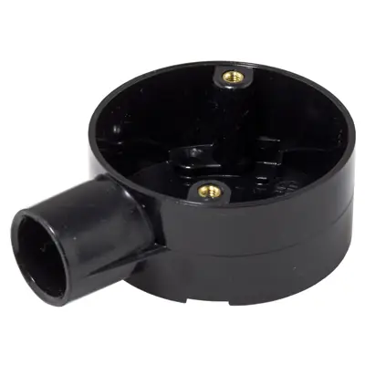 Read more on Marshall Tufflex 3MRB2BK | 25mm 1 Way Circular PVC Conduit Terminal Box, Black