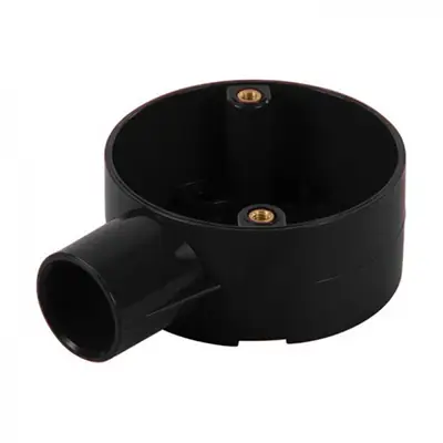 Read more on Marshall Tufflex CJB251WTBK | 25mm 1 Way Circular PVC-U Conduit Terminal Box, Black