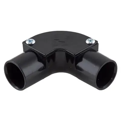 Read more on Marshall Tufflex MIE2BK | 20mm PVC Conduit Inspection Elbow, Black