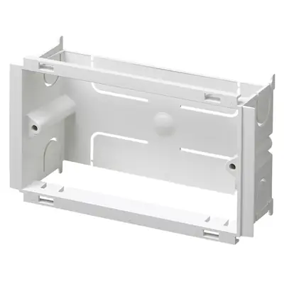 Read more on MK VP122WHI | Prestige 3D 45mm 2 Gang Accessory Outlet Box, White