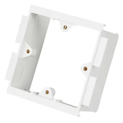 Read more on MK VP131WHI | Prestige 3D 1 Gang Back Box Mounting Frame, White
