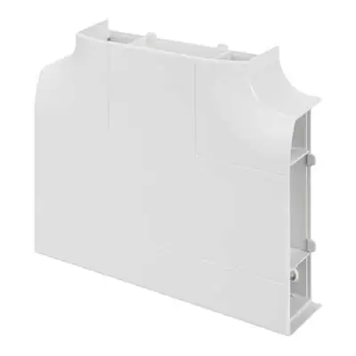 Read more on MK VP187WHI | Prestige 3D Three Compartment Dado Trunking Flat Tee with Cover & Carrier, White