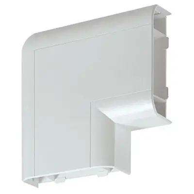 Read more on MK VP196WHI | Prestige 3D Three Compartment Skirting Trunking Flat Angle Down with Cover & Carrier, White