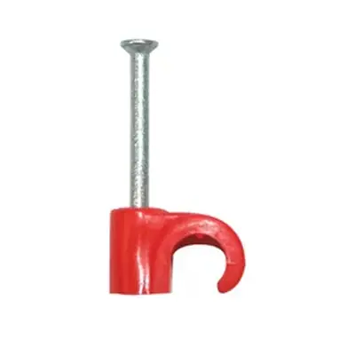 Read more on Olympic Fixings 075-161-335 | 7-10mm Round Flexible Cable Clips, Red (Pack of 100)