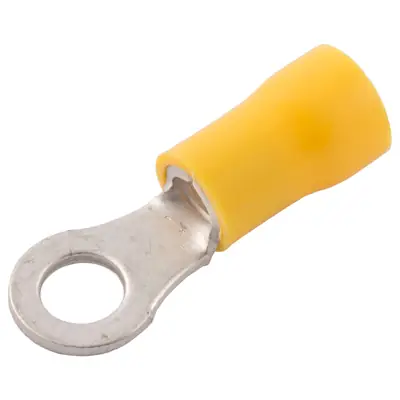 Read more on SWA 53YER | 5.3mm Insulated Ring Crimp Terminal For 4-6mm Cable, Yellow (Pack of 100)