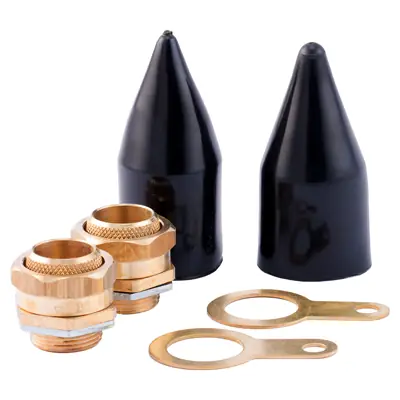 Read more on SWA BW20LSFPACK-ALT | 20mm LSF Indoor Brass Cable Gland Pack with 2x Gland, Steel Locknut, Earth Tag and Shroud