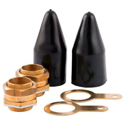 Read more on SWA BW32LSFPACK-ALT | 32mm LSF Indoor Brass Cable Gland Pack with 2x Gland, Steel Locknut, Earth Tag and Shroud