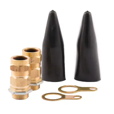 Read more on SWA CW20LSFPACK-ALT | 20mm LSF Outdoor Brass Cable Gland Pack with 2x Gland, Steel Locknut, Earth Tag and Shroud