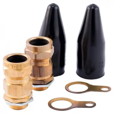 Read more on SWA CW25PACK-ALT | 25mm Outdoor Brass Cable Gland Pack with 2x Gland, Steel Locknut, Earth Tag and Shroud