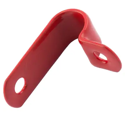 Read more on Termtech RCHL32RED | 8mm-8.4mm LSF Powder Coated Copper P Clip, Red (Pack of 100)