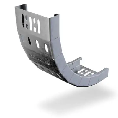 Read more on Trench MDT050IN | 90 Degree Internal Riser Bend for 50x25mm Medium Duty Cable Tray, Pre-Galvanised