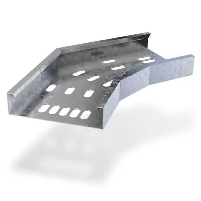 Read more on Trench MDT300HB | 45 Degree Flat Bend for 300x25mm Medium Duty Cable Tray, Pre-Galvanised