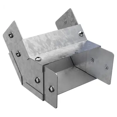 Read more on Trench SA2245I | 45 Degree Internal Cover Bend for 50x50mm Metal Cable Trunking, Galvanised