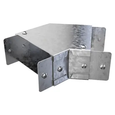 Read more on Trench SA2245T | 45 Degree Flat Top Cover Bend for 50x50mm Metal Cable Trunking, Galvanised