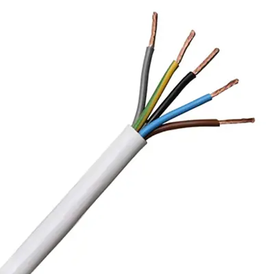 Read more on 3185B1WHI | 1mm 5 Core Round Flexible LSF Cable, White (100m)