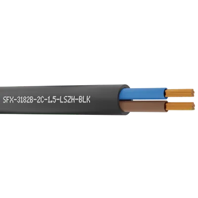 Read more on Securi-Flex SFX/3182B-2C-1.5-LSZH-BLK-U-100 | Power Cable Flexible 1.5mm 2 Core LSZH Black (100m)