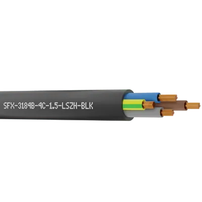 Read more on Securi-Flex SFX/3184B-4C-1.5-LSZH-BLK-U-100 | Power Cable Flexible 1.5mm 4 Core LSZH Black (100m)