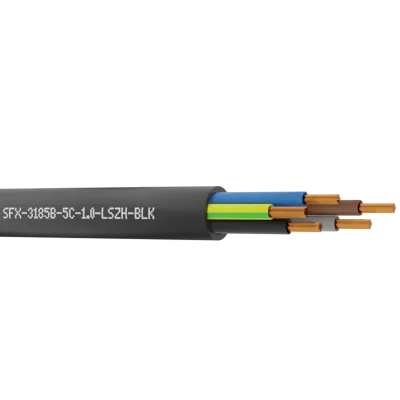 Read more on Securi-Flex SFX/3185B-5C-1.0-LSZH-BLK-U-100 | Power Cable Flexible 1.0mm 5 Core LSZH Black (100m)