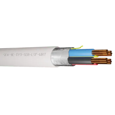 Read more on Securi-Flex SFX/4C-TY3-SCR-LSF-WHT-100 | Alarm Cable 4 Core Type 3 TCCA Screened LSF White (100m)