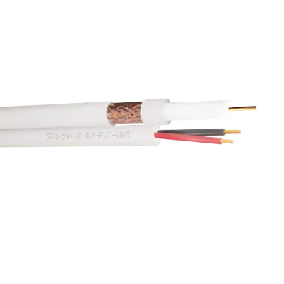 Read more on Securi-Flex SFX/59+2C-0.5-PVC-WHT-100 | RG59 Cable Coaxial w/ 2 Power Cores 0.5mm CCA White PVC (100m)