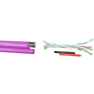 Read more on Securi-Flex SFX/C5-UTP-2C-0.5-LSZH-PUR-100 | Data Cable Cat5e 4 Pairs UTP LSZH w/ 2x0.5mm Power Cores Purple (100m)
