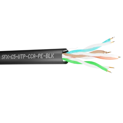 Read more on Securi-Flex SFX/C5-UTP-CCA-PE-BLK-305 | Data Cable Cat5 4 Pairs UTP CCA Budget Grade PE Black (305m)