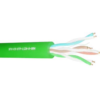 Read more on Securi-Flex SFX/C5-UTP-LSZH-D-GRN-305 | Data Cable Cat5e 4 Pairs UTP Dca LSZH Green (305m)