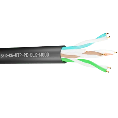 Read more on Securi-Flex SFX/C6-UTP-PE-BLK-WOOD-305 | Data Cable Cat6 4 Pairs UTP PE Black (305m) Wooden Reel
