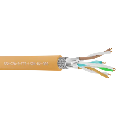 Read more on Securi-Flex SFX/C7A-S-FTP-LSZH-B2-ORG-1 | Data Cable Cat7A 4 Pairs S/FTP B2ca LSZH Orange (1m)