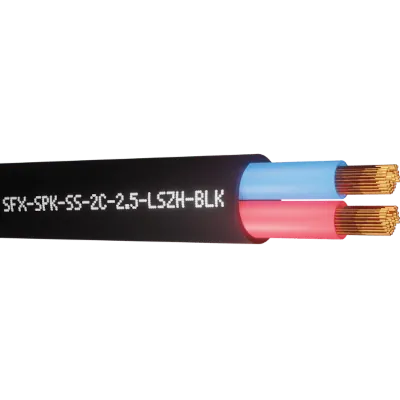 Read more on Securi-Flex SFX/SPK-SS-2C-2.5-LSZH-BLK-1 | Speaker Cable Secure Sound 2 Core OFC 2.5mm Round UV LSZH Black (1m)