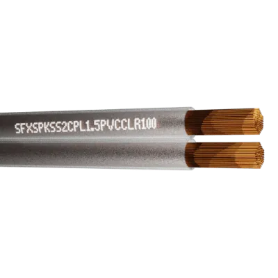 Read more on Securi-Flex SFX/SPK-SS-2C-PL-1.5-PVC-CLR-100 | Speaker Cable Secure Sound 2 Core OFC 1.5mm Parallel Gold PVC Clear (100m)