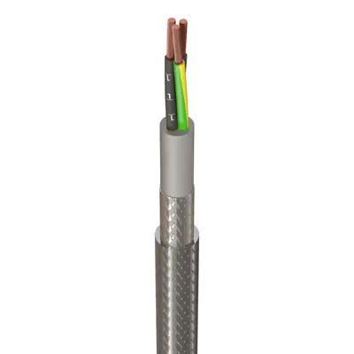 Read more on SY4.03C | 4mm 3 Core SY Steel Wire Control Braid Flexible Cable, Black (1m)