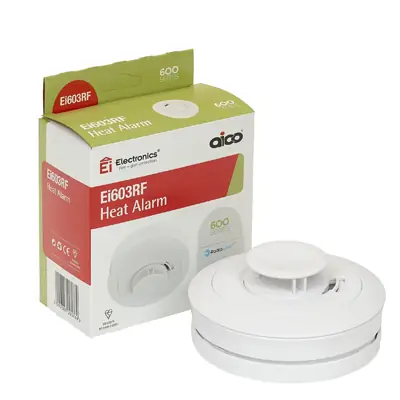 Read more on Aico EI603RF | RadioLINK+ Battery Powered Heat Detector Alarm, White