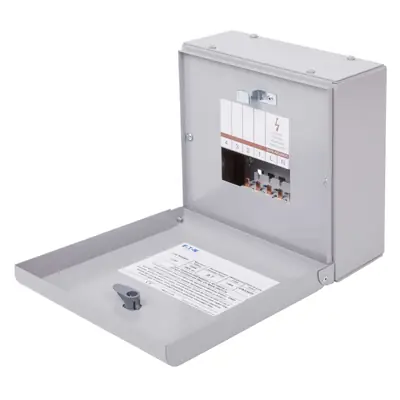 Read more on Eaton EAM4 | Memshield3 125A 4 Way Type A Single Pole + Neutral Distribution Board without Incomer, Metalclad