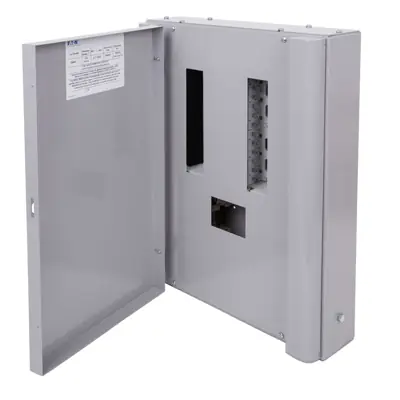 Read more on Eaton EBM81 | Memshield 3 125A 8 Way Type B Triple Pole + Neutral TPN Distribution Board without Incomer, Metal