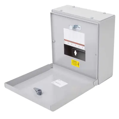 Read more on Eaton EBMXDC6 | Memshield 3 6 Module Enclosure with DIN Rail Unglazed Door, Grey