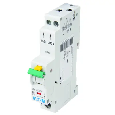 Read more on Eaton EMCH106R30C | Memshield 3 6A 30mA 10kA Type C Single Pole SP RCBO