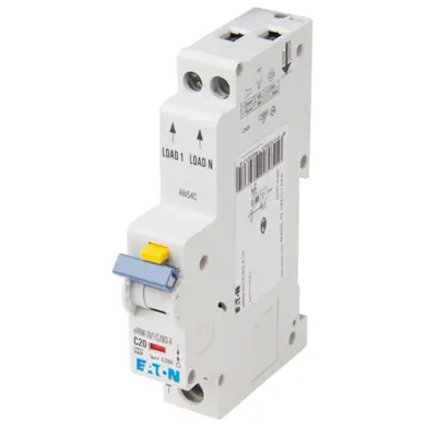 Read more on Eaton EMCH120R30C | Memshield 3 20A 30mA 10kA Type C Single Pole SP RCBO