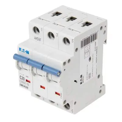 Read more on Eaton EMCH320 | Memshield 3 20A 10kA Type C Triple Pole SP MCB