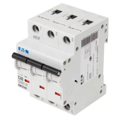 Read more on Eaton EMCH340 | Memshield 3 40A 10kA Type C Triple Pole SP MCB