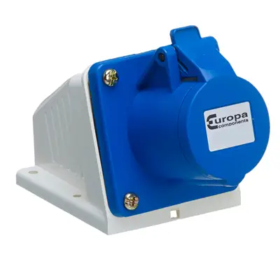 Read more on Europa ISS633P | 230V 63A 2 Pole + E IP44 Industrial Surface Socket, Blue