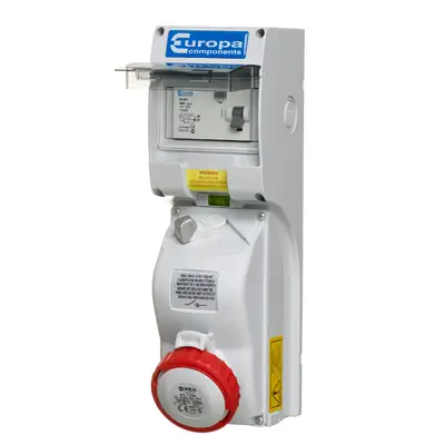 Read more on Europa SISRAW165V | 400V 16A 3 Pole + N + E IP65 Switched Interlocked Socket