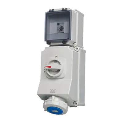 Read more on Europa SISRAW633P | 230V 63A 2 Pole + E IP65 Switched Interlocked Socket