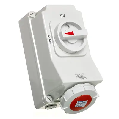 Read more on Europa SISW635N | 415V 63A 3 Pole + N + E IP67 Weatherproof Switched Interlocked Socket, Red