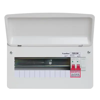 Read more on FuseBox F2011M | 100A 11 Way Main Switch Incomer Consumer Unit