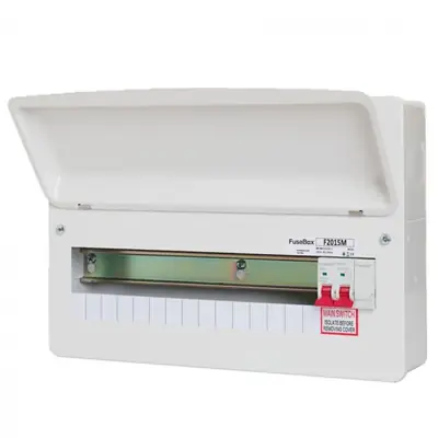 Read more on FuseBox F2015M | 100A 15 Way Main Switch Incomer Consumer Unit