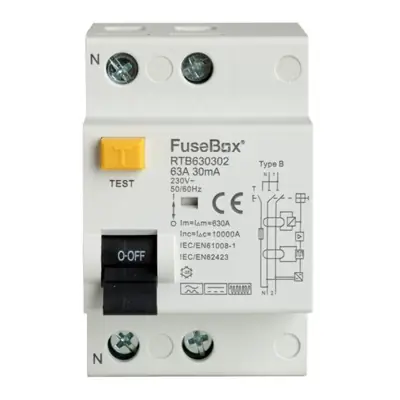 Read more on Fusebox RTA630302 | 63A 30mA Type A Double Pole DP RCD
