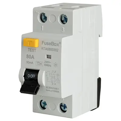Read more on Fusebox RTA800302 | 80A 30mA Type A Double Pole DP RCD